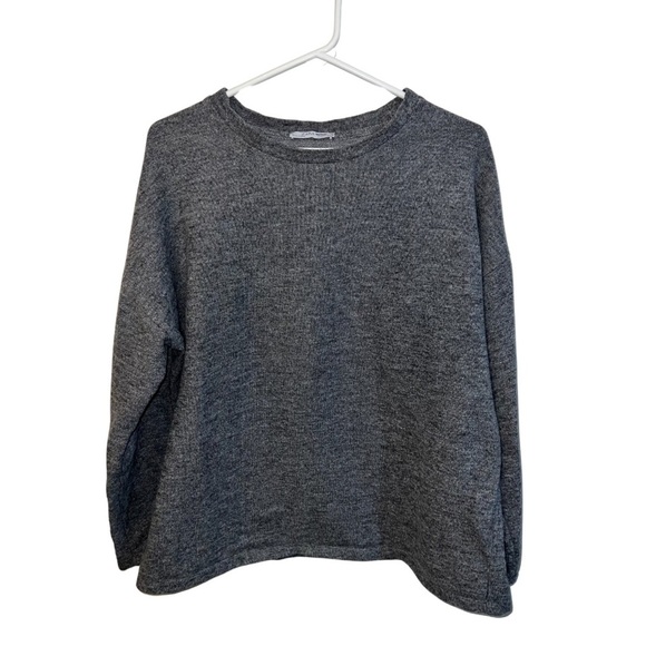 Zara Gray Boxy Sweatshirt L - Picture 1 of 7